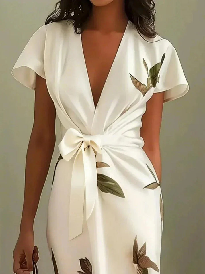 Elin | Elegant Wrap Dress with Floral Print