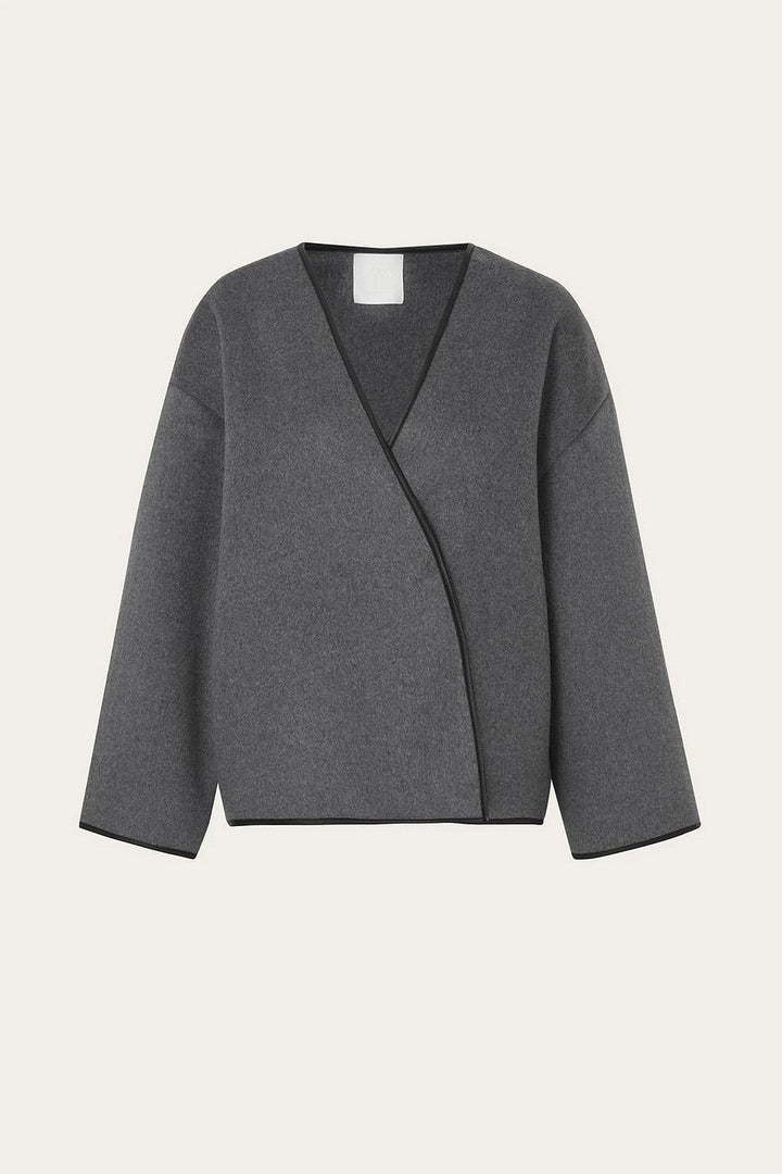 Delphine Elegant Wrap Short Coat