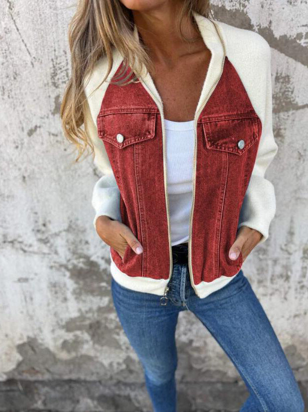 Emily | Stylish casual jacket with zip and V neck