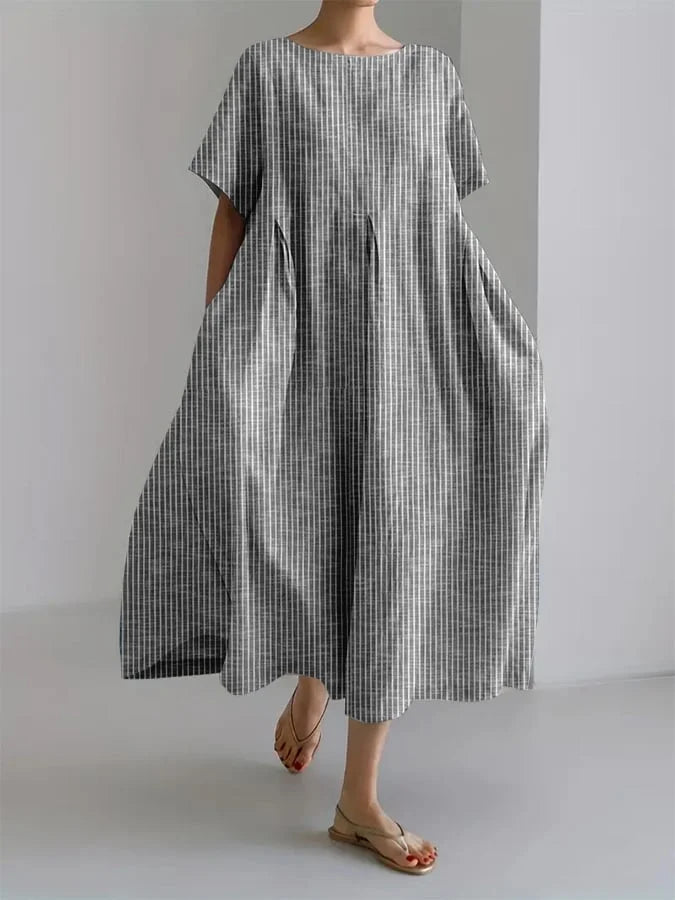 BIANCA | Long Casual Dress with Comfortable Cut and Retro Style for Every Day