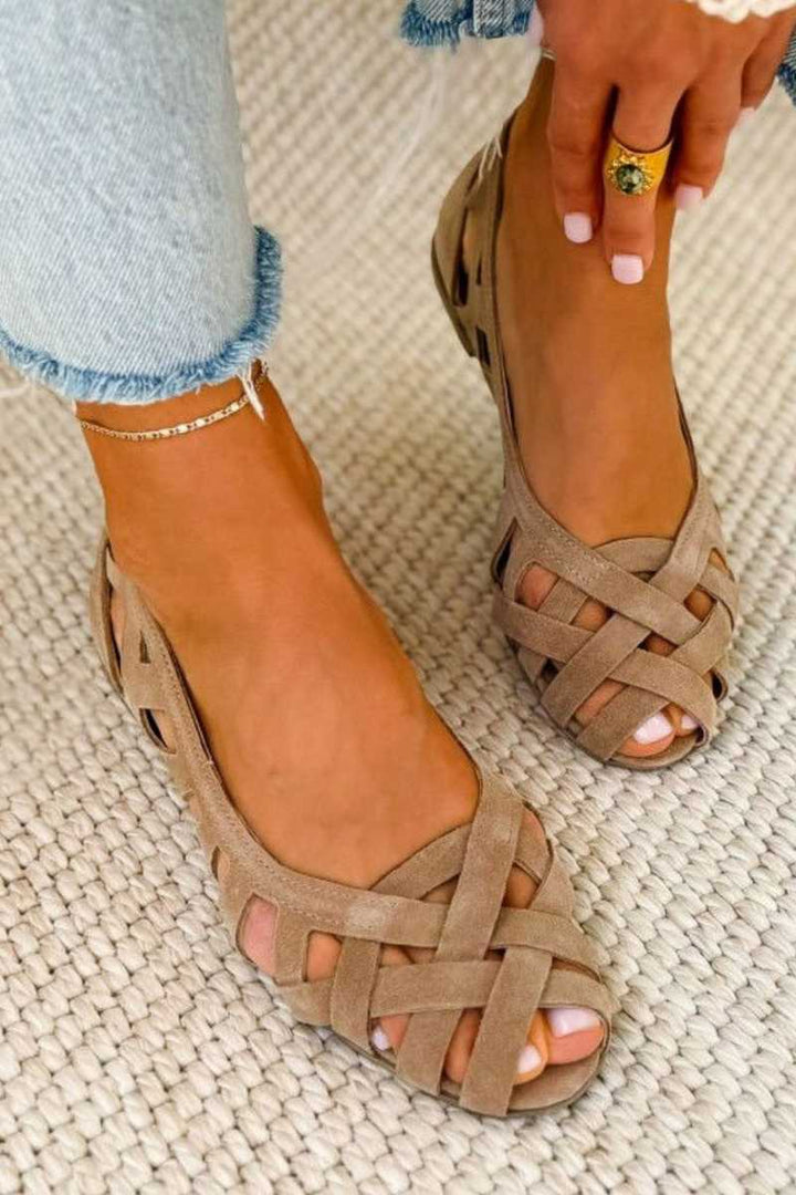 Lily | Open-Toe Flat Sandals