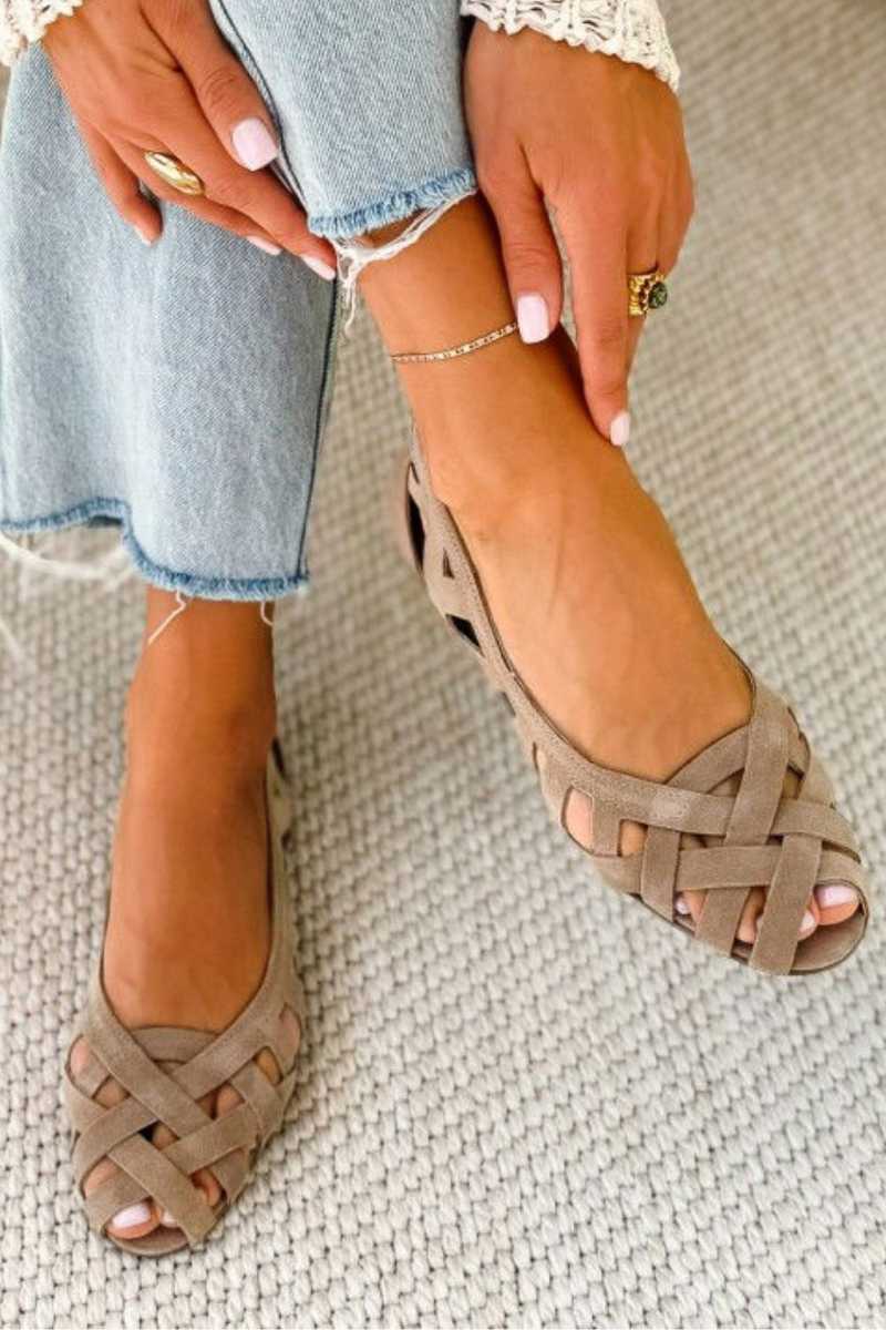 Lily | Open-Toe Flat Sandals