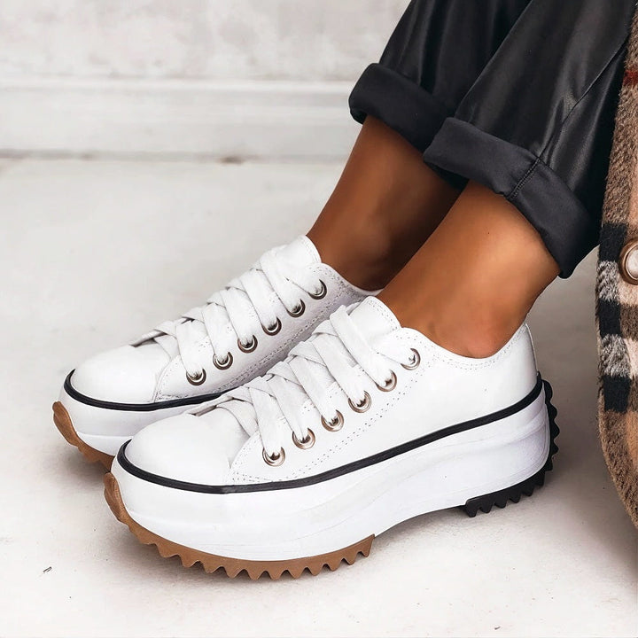 Elisa Platform Sneakers Made of Leather