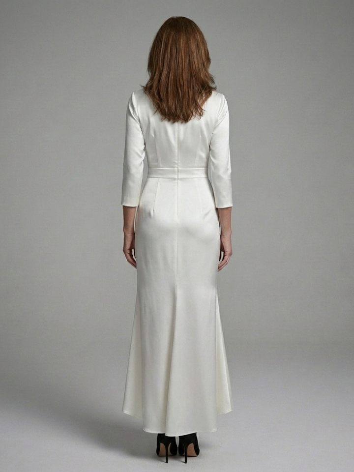 Celestine | Long Sleeve Midi Dress with Front Closure