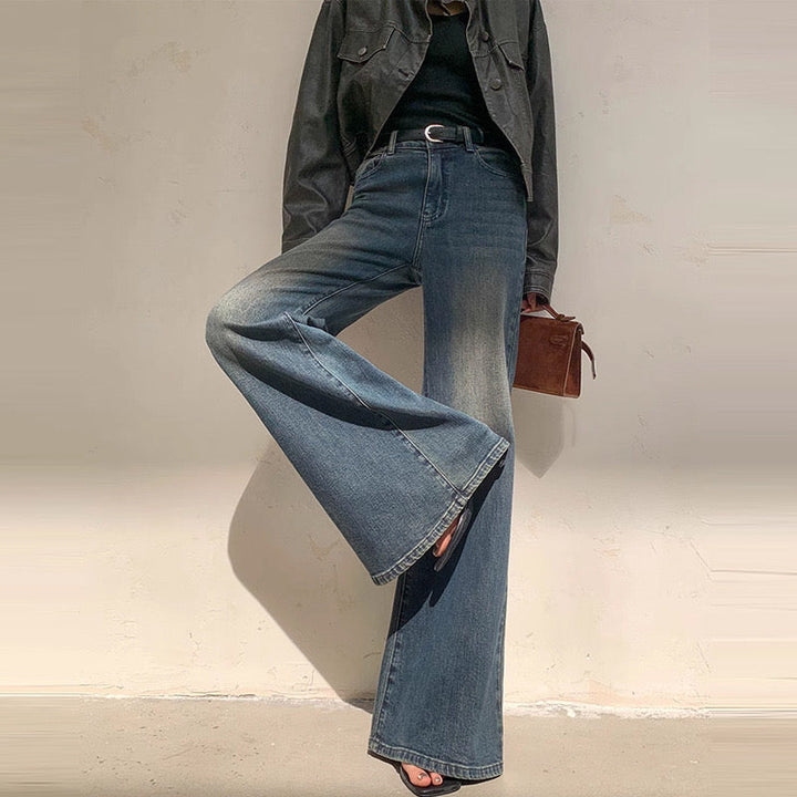 Retro High-Waist Wide Leg Jeans