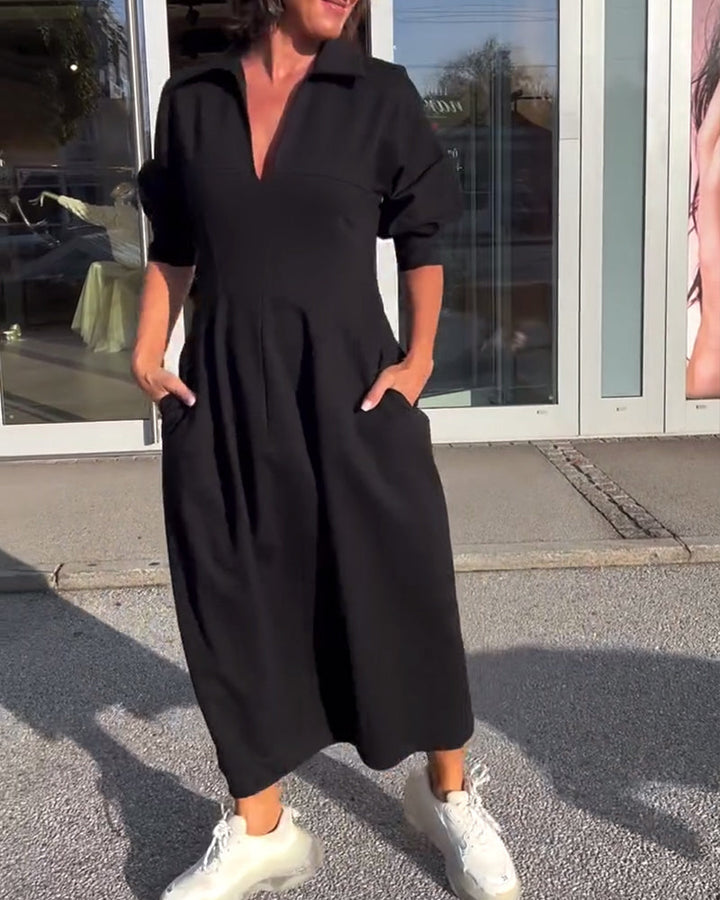 CATERINA | Midi Dress with Elegant Line and Maximum Comfort from Morning to Evening