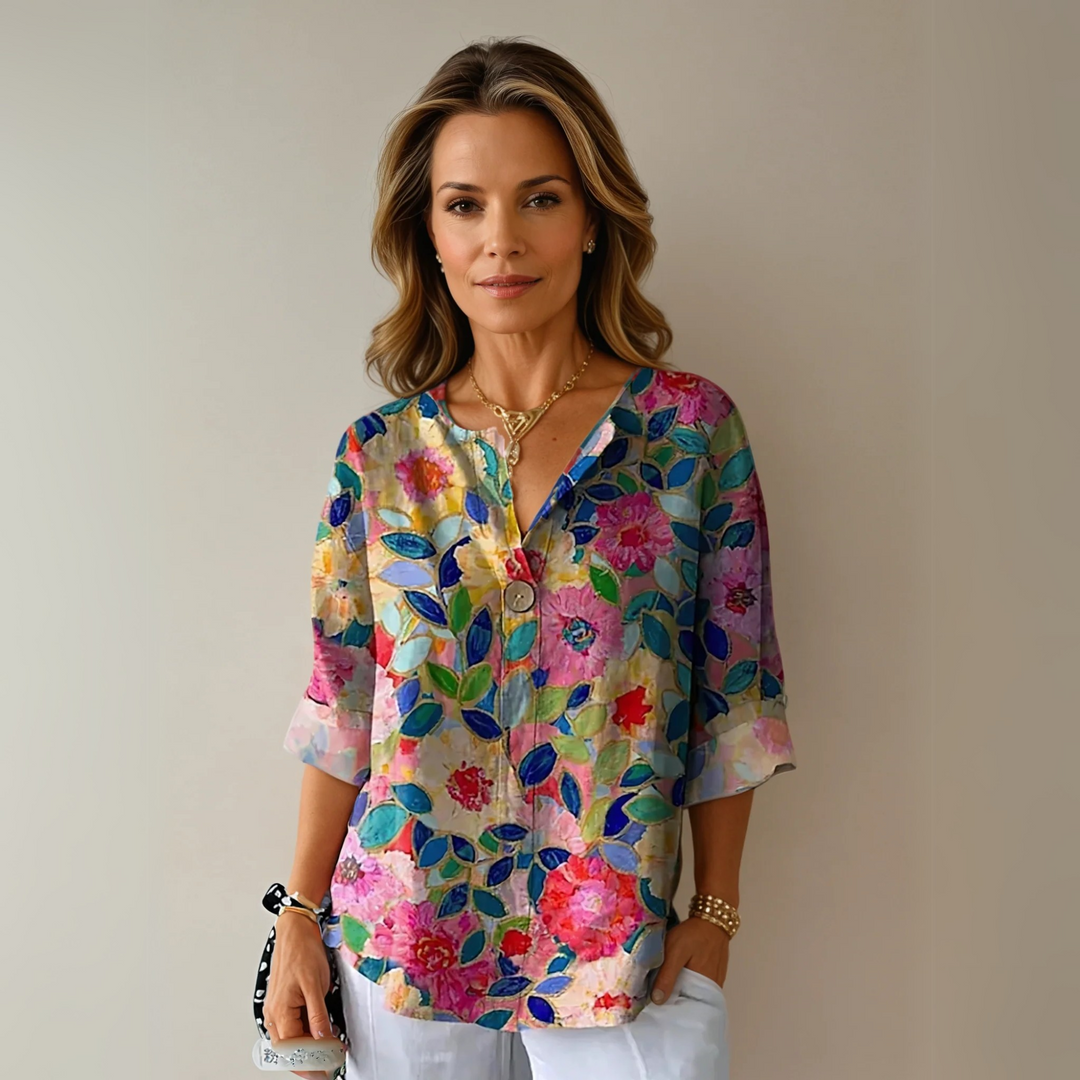 Women's Floral 3/4 Sleeve Blouse