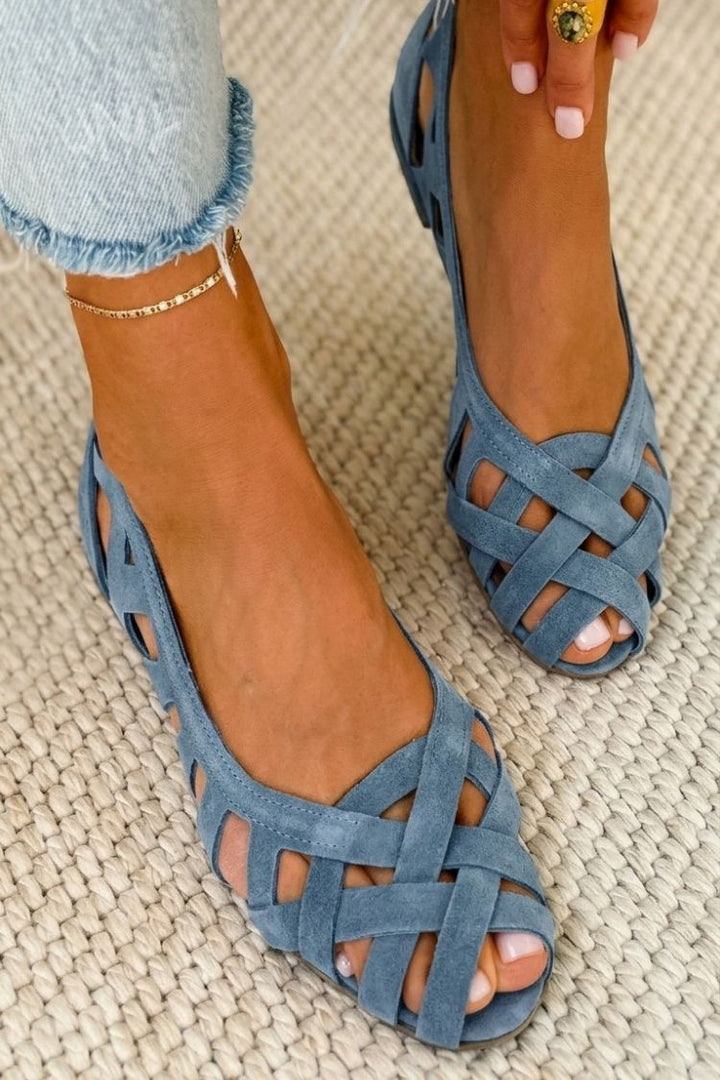 Lily | Open-Toe Flat Sandals