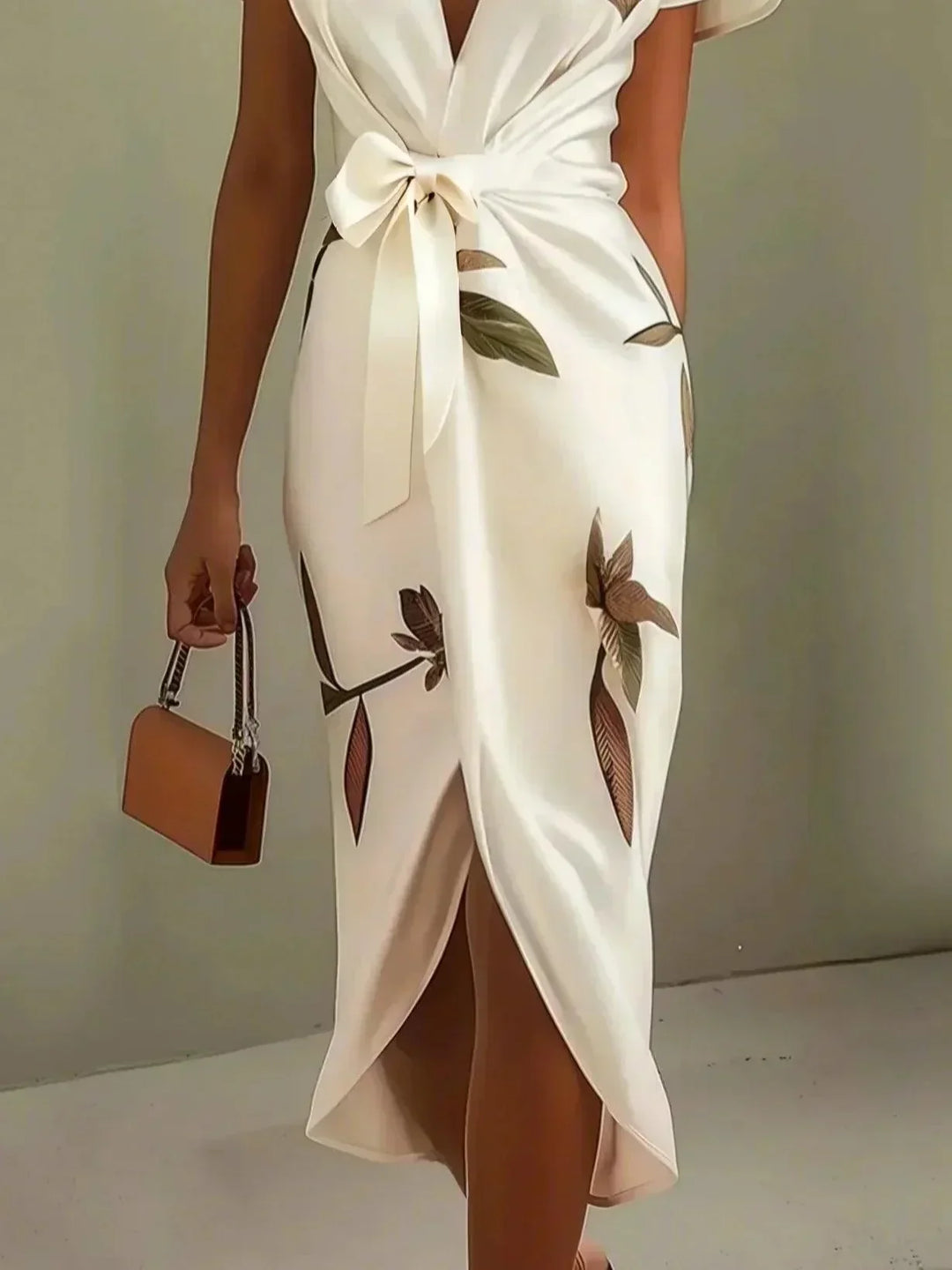 Elin | Elegant Wrap Dress with Floral Print