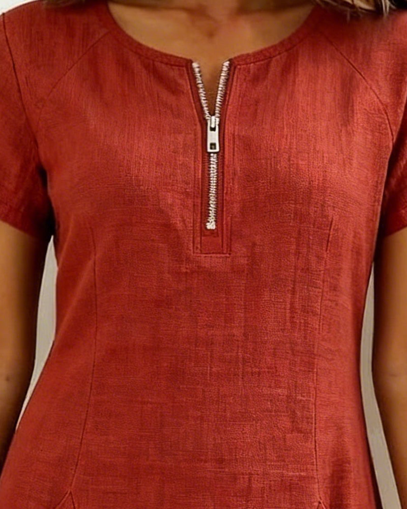 Lina Dress — Natural Elegance for Everyday Wear