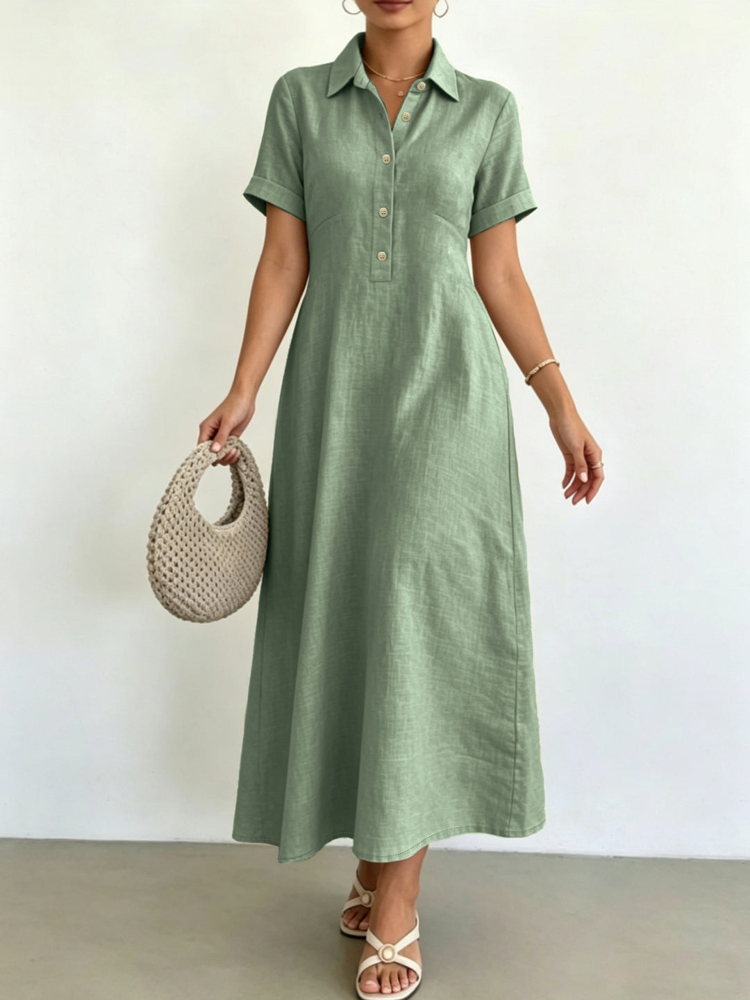 Elena | Collared A-Line Dress