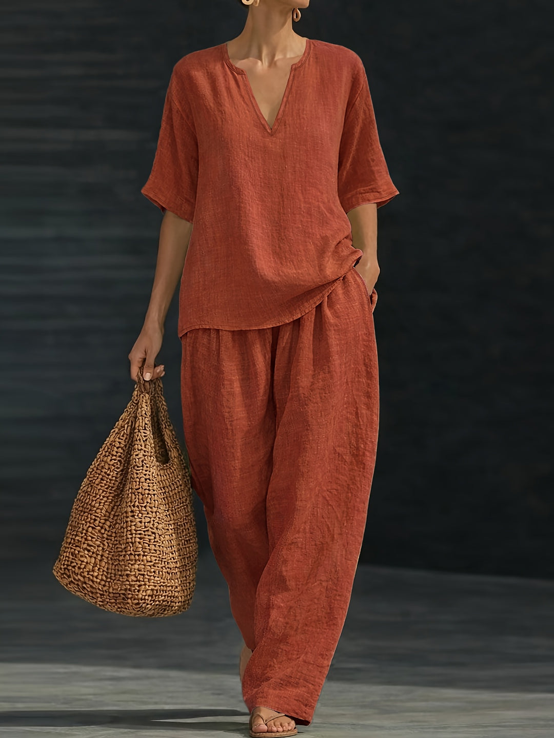 Meadow | Relaxed V-Neck Set