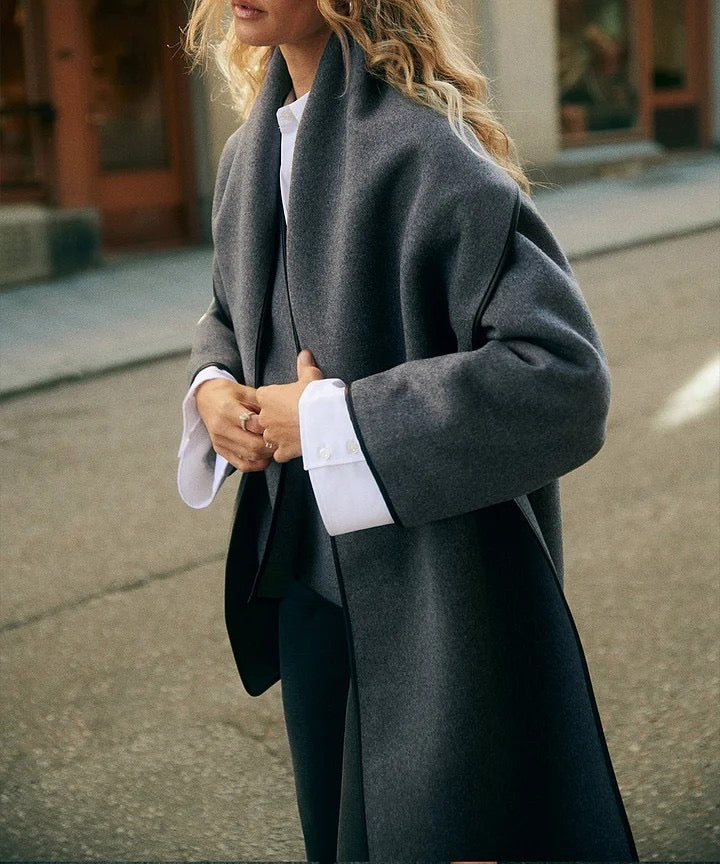 Delphine Elegant Wrap Short Coat