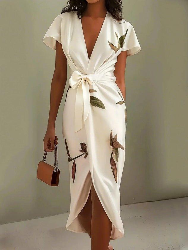 Elin | Elegant Wrap Dress with Floral Print