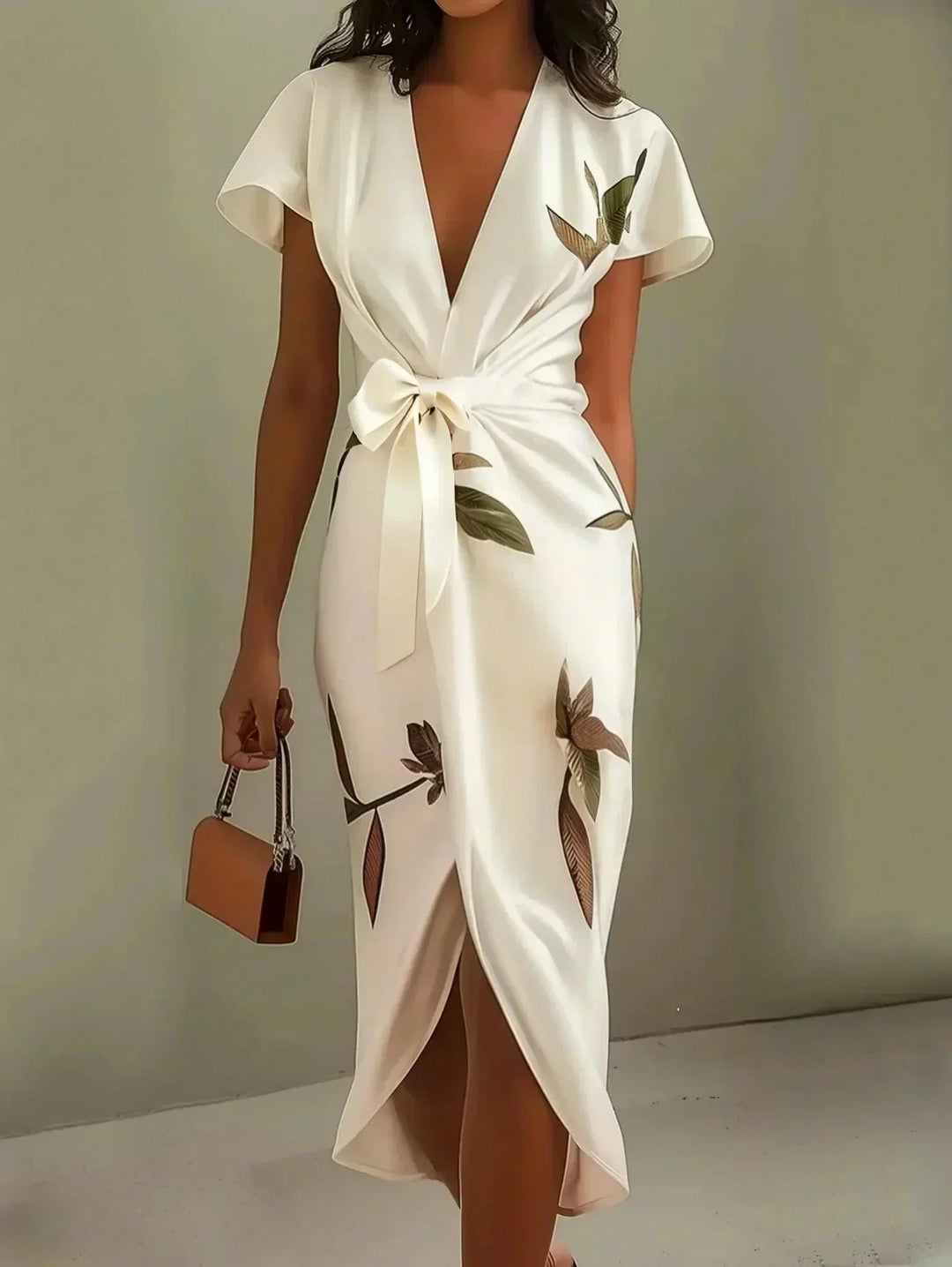 Elin | Elegant Wrap Dress with Floral Print