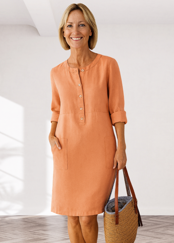 EVI | Casual Women's Dress with Relaxed Fit and Timeless Look for Every Day