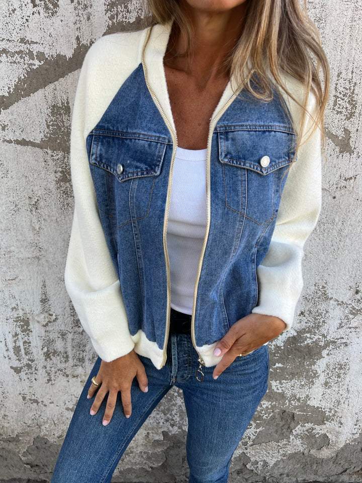 Emily | Stylish casual jacket with zip and V neck