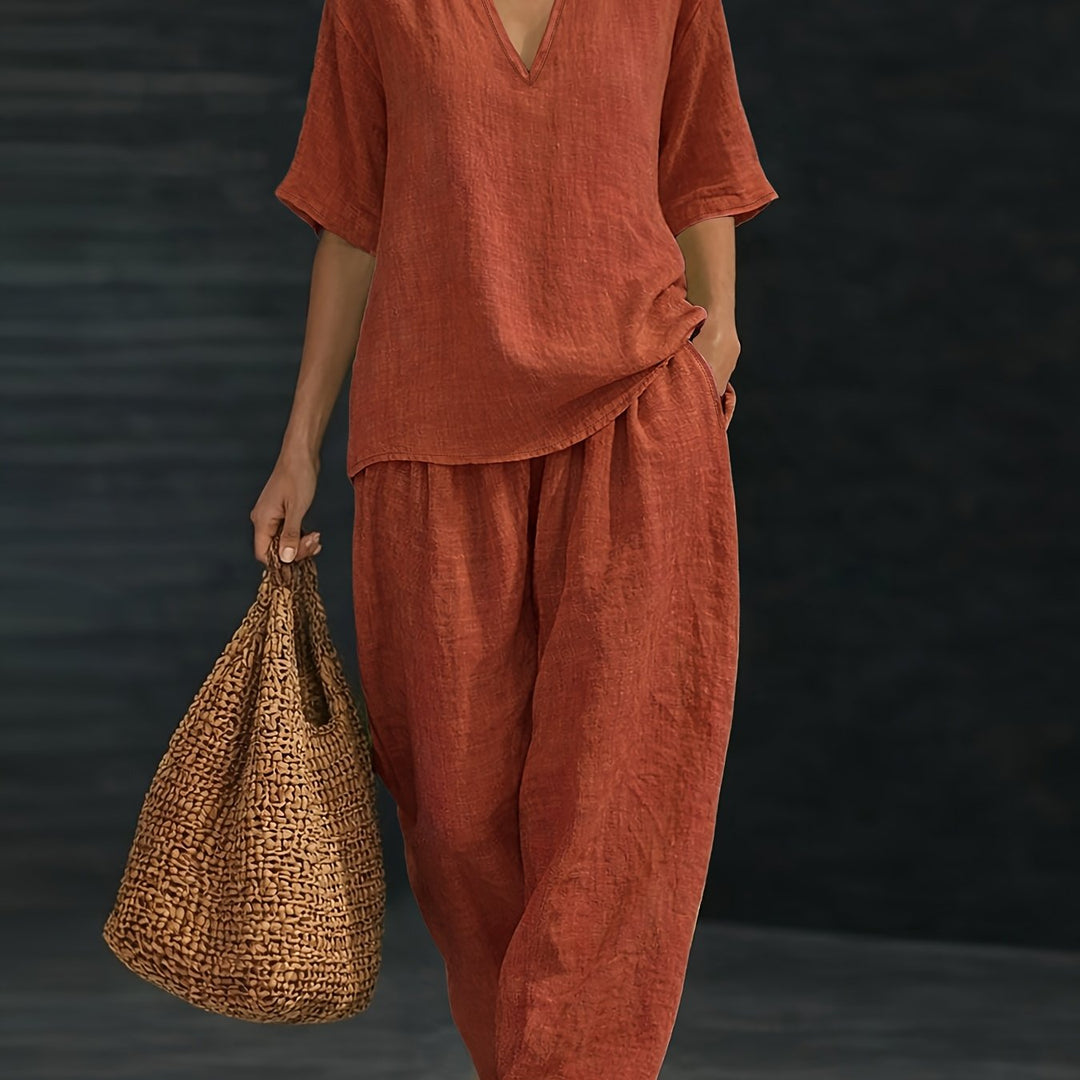 Meadow | Relaxed V-Neck Set