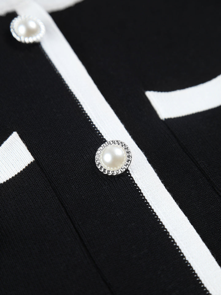 Multi Pocket Button Sleeveless Short Dress