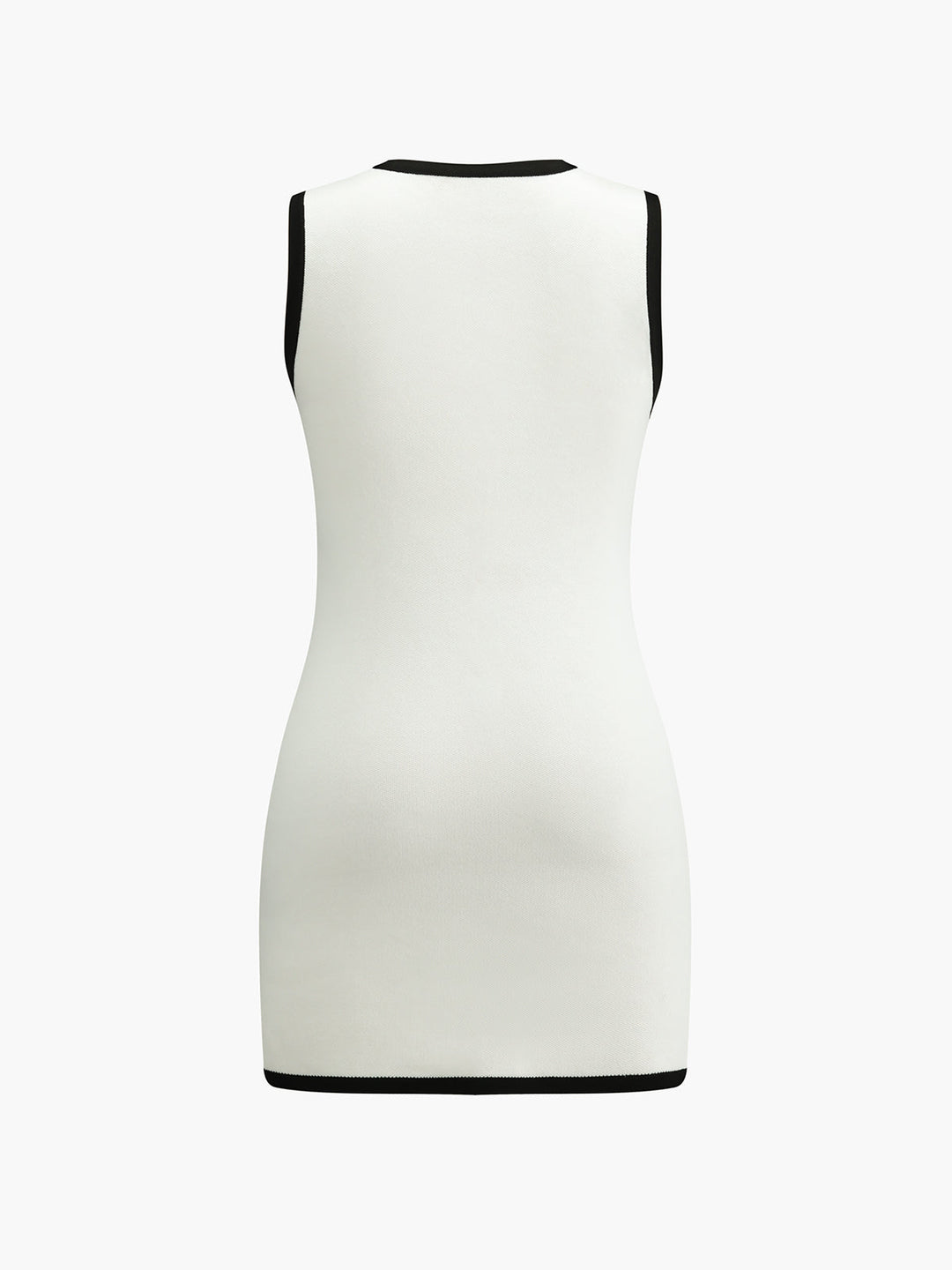Multi Pocket Button Sleeveless Short Dress