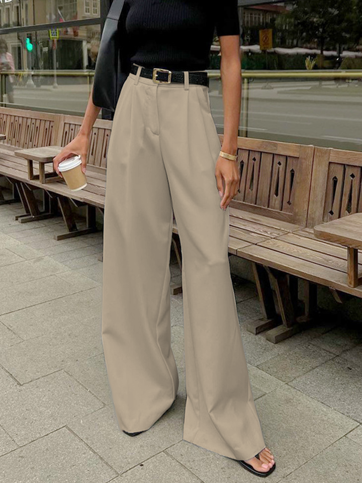 Tailored White Palazzo Pants