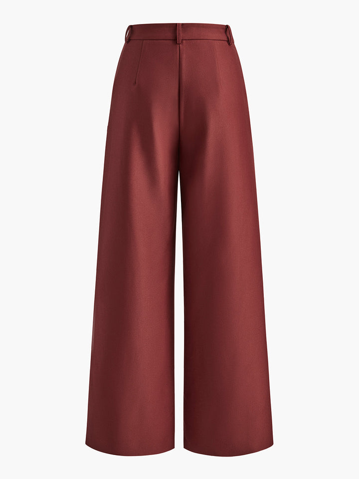 Tailored White Palazzo Pants