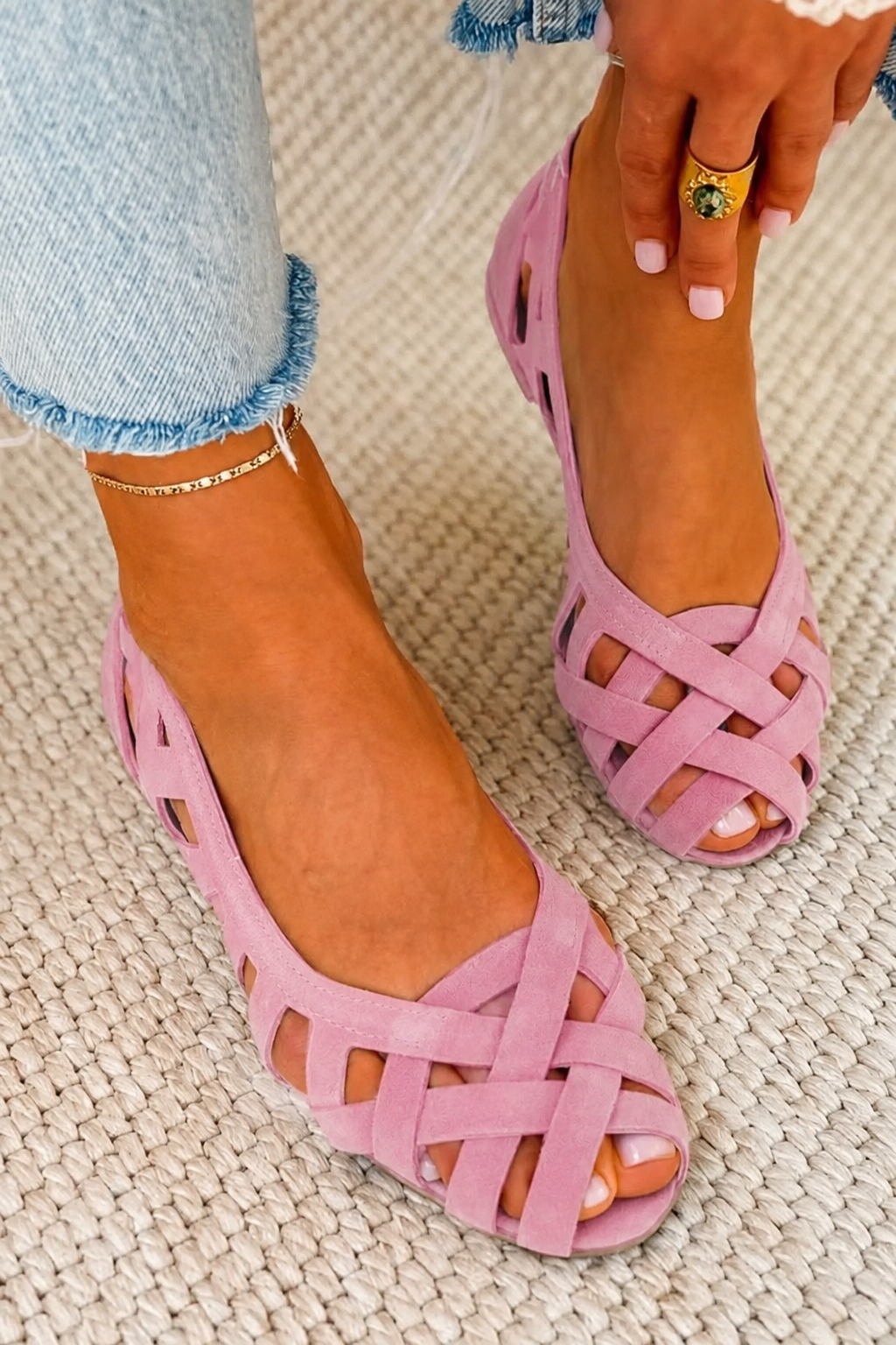 Lily | Open-Toe Flat Sandals