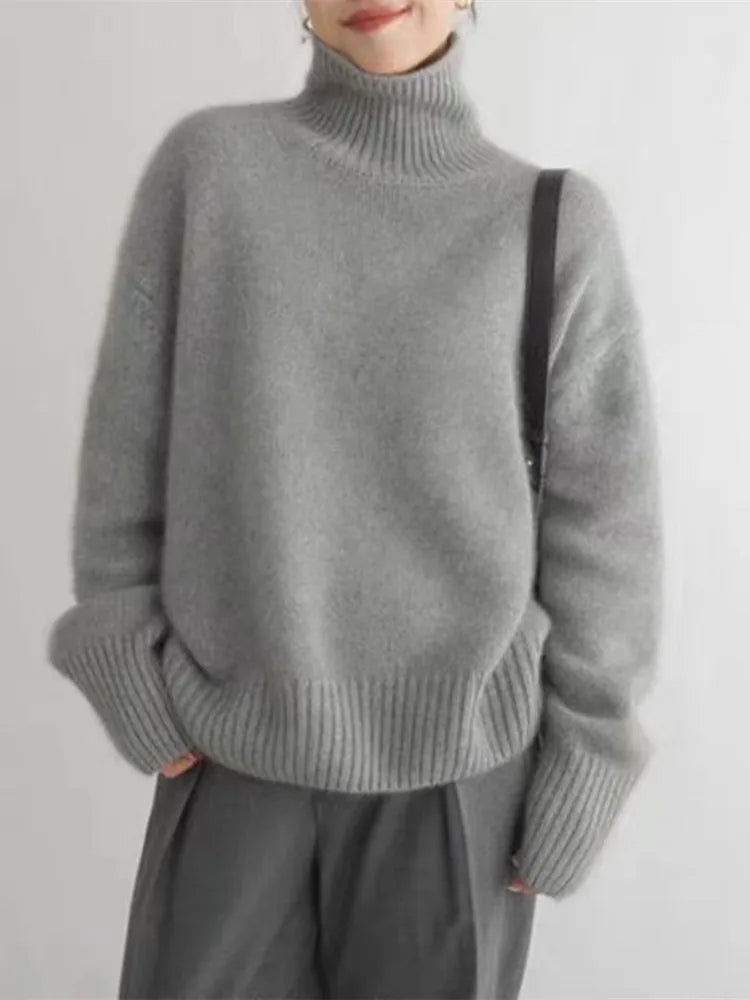 Isabella High Collar Wool Sweater
