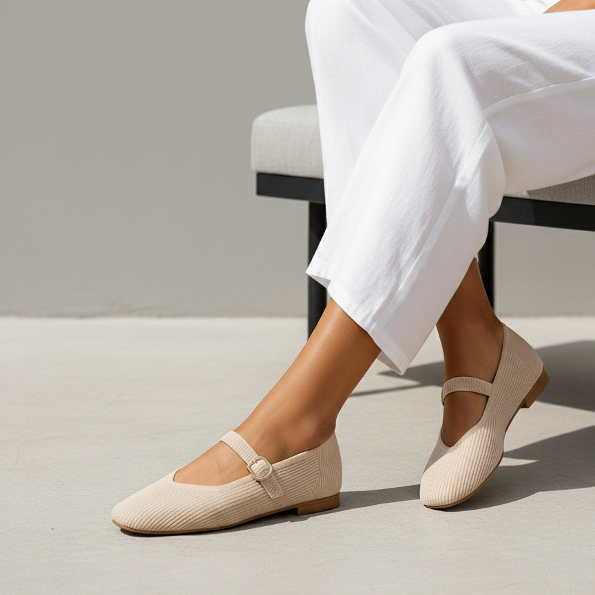 Mary-Jane Flats Toe