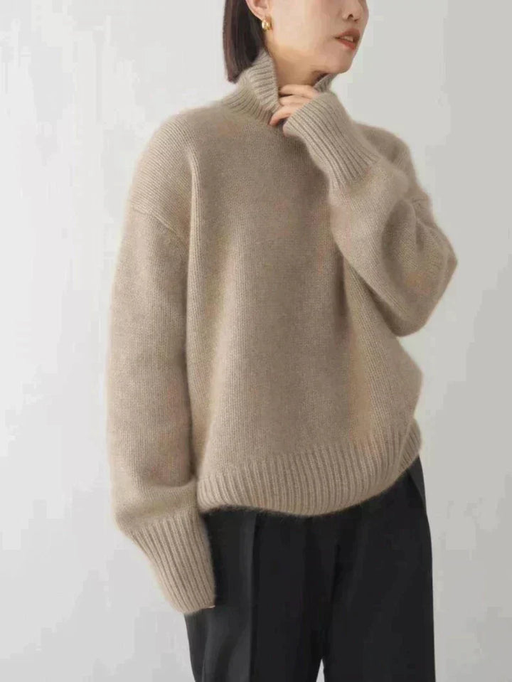 Isabella High Collar Wool Sweater
