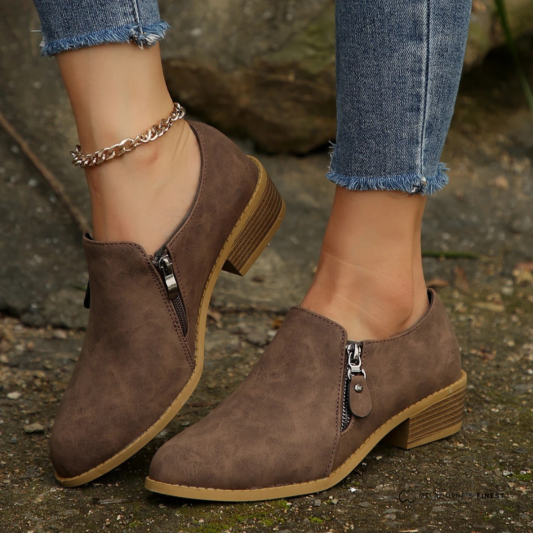 Livia Zip-On Flats