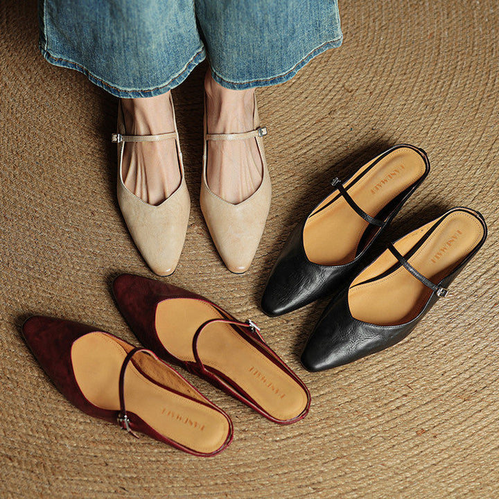 Fiorella Leather Mules