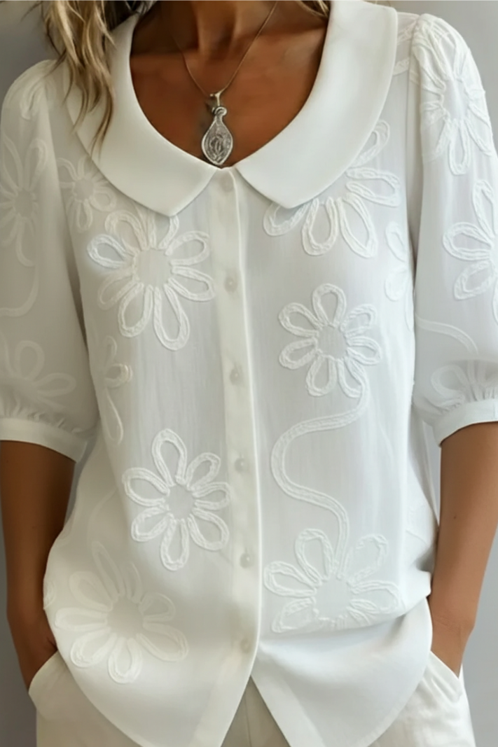 Fiora │ Elegant Floral Blouse
