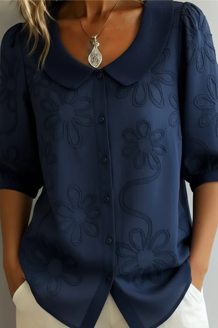 Fiora │ Elegant Floral Blouse