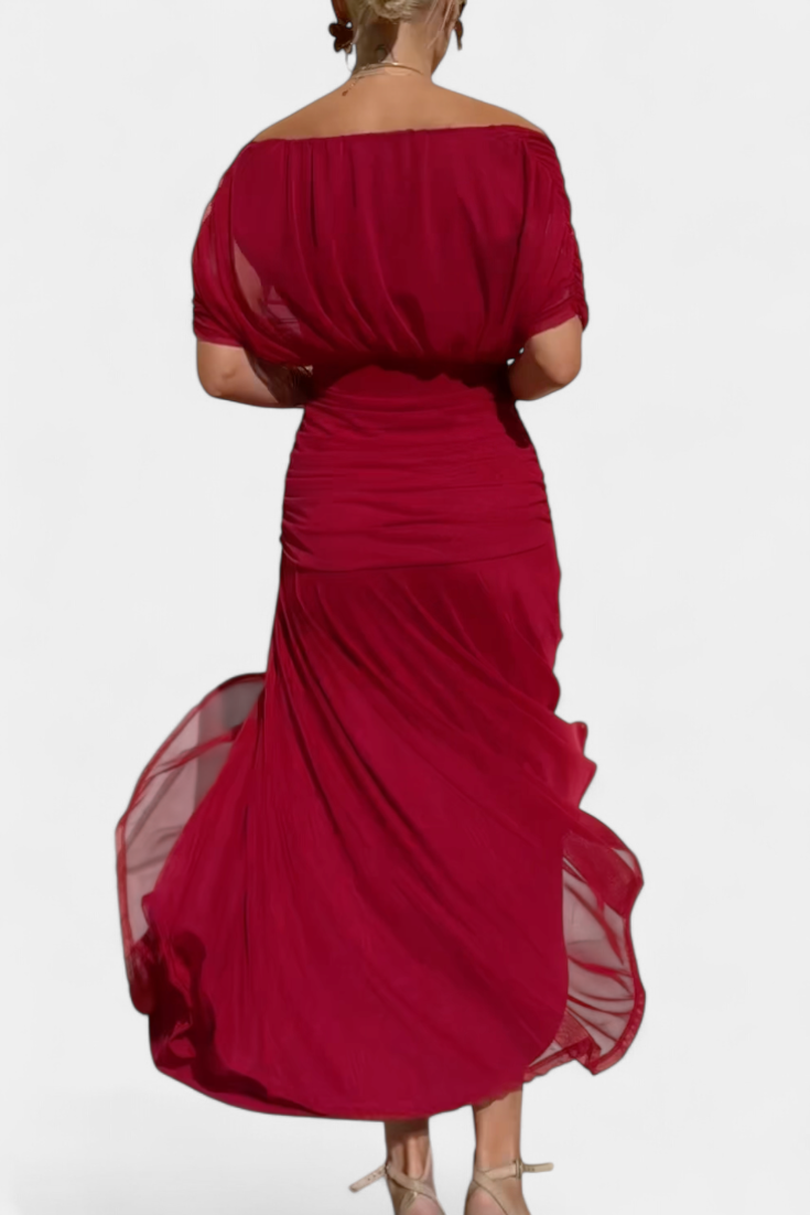 Elowen | Long floral dress with V-neck
