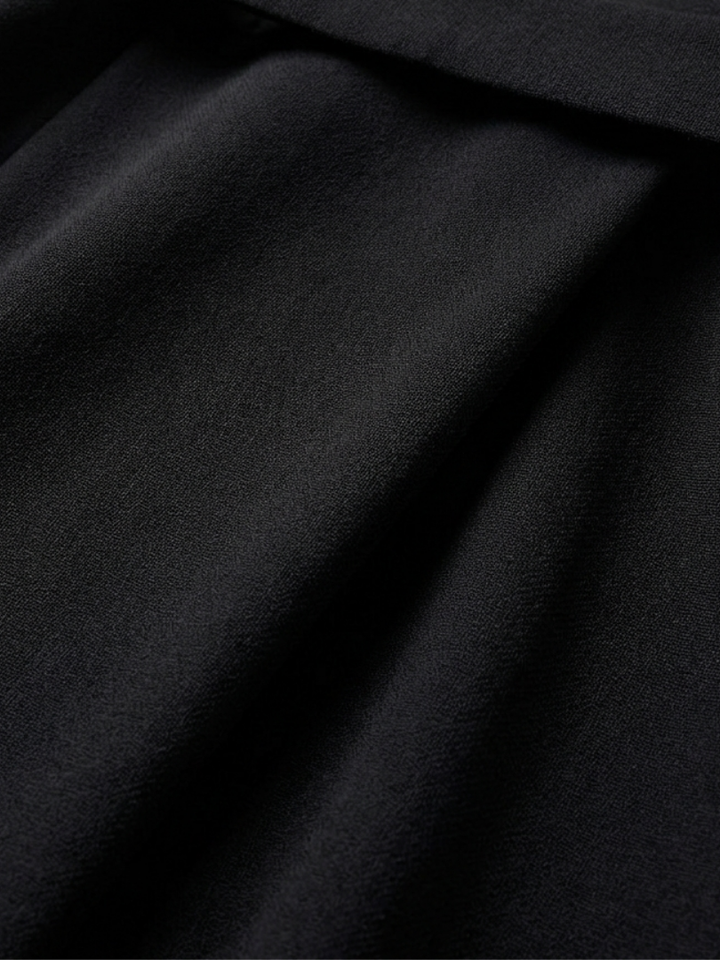 Sirenetta | Asymmetrical Midi Dress with Coat Sleeve and Defined Waist