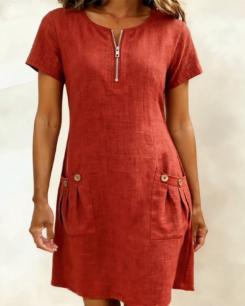 Lina Dress — Natural Elegance for Everyday Wear