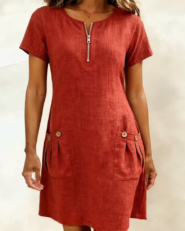 Lina Dress — Natural Elegance for Everyday Wear