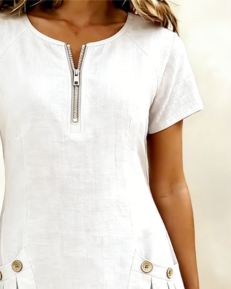 Lina Dress — Natural Elegance for Everyday Wear
