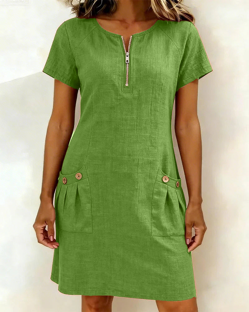 Lina Dress — Natural Elegance for Everyday Wear