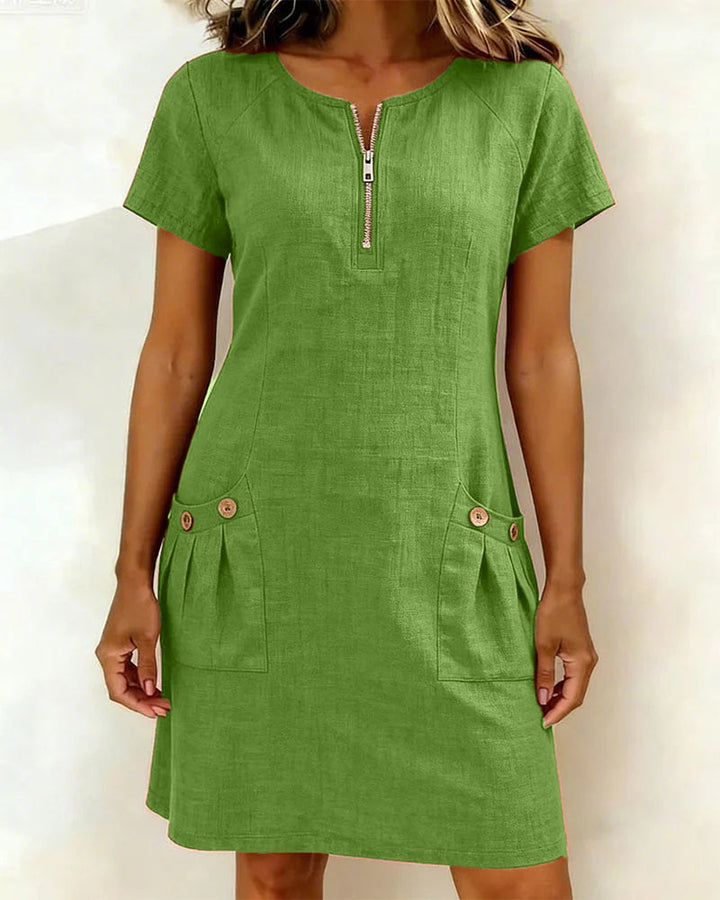 Lina Dress — Natural Elegance for Everyday Wear