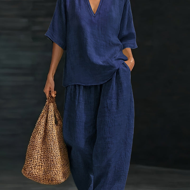 Meadow | Relaxed V-Neck Set