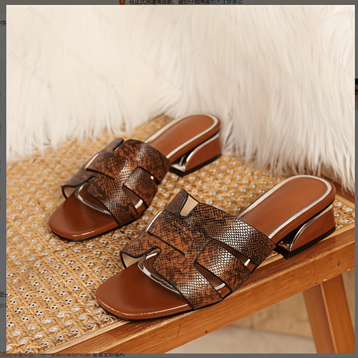 Stella | Low-Heel Slide Sandals