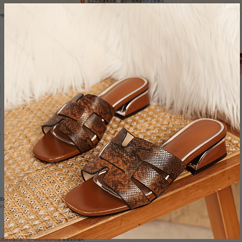 Stella | Low-Heel Slide Sandals