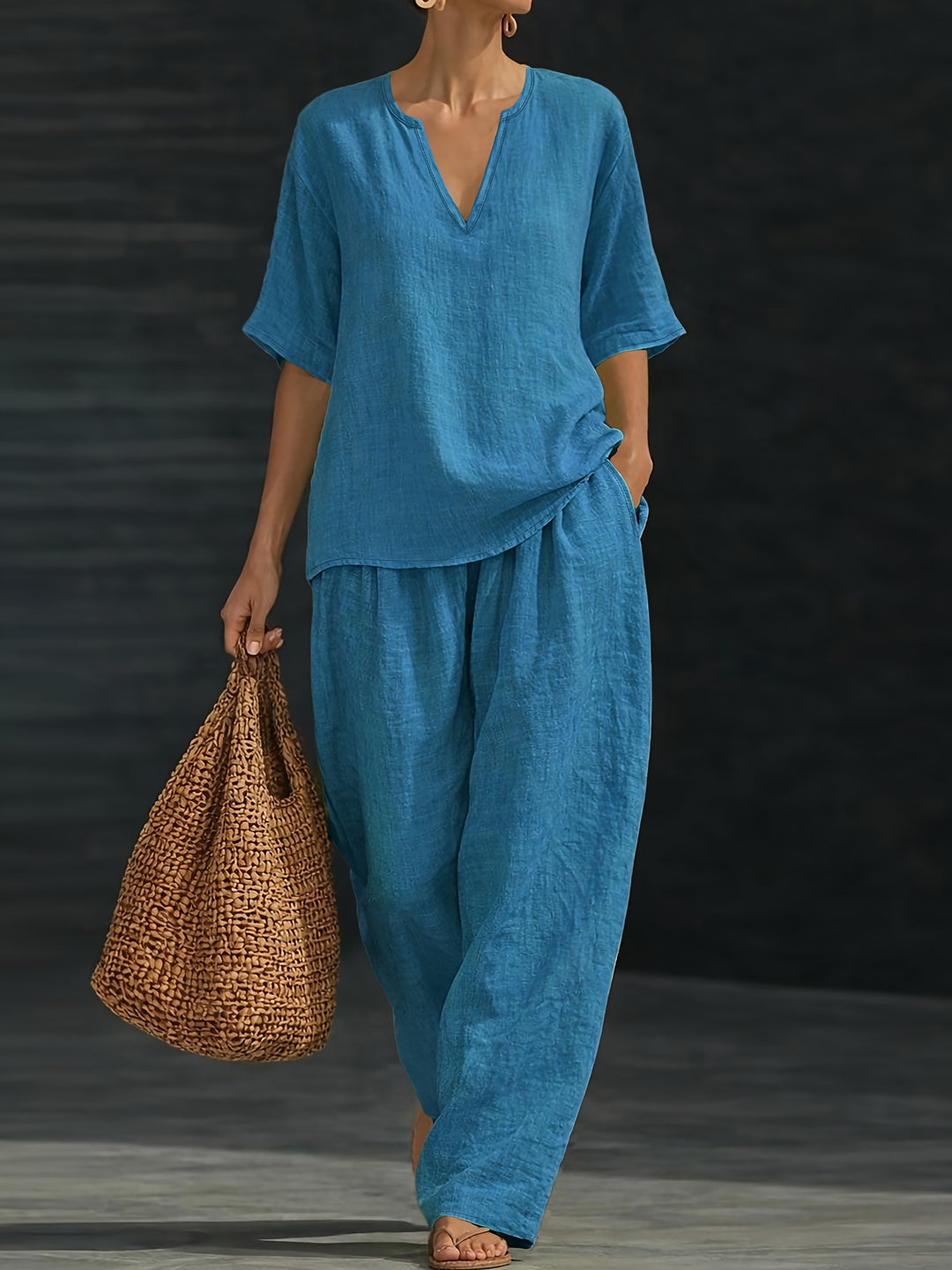 Meadow | Relaxed V-Neck Set
