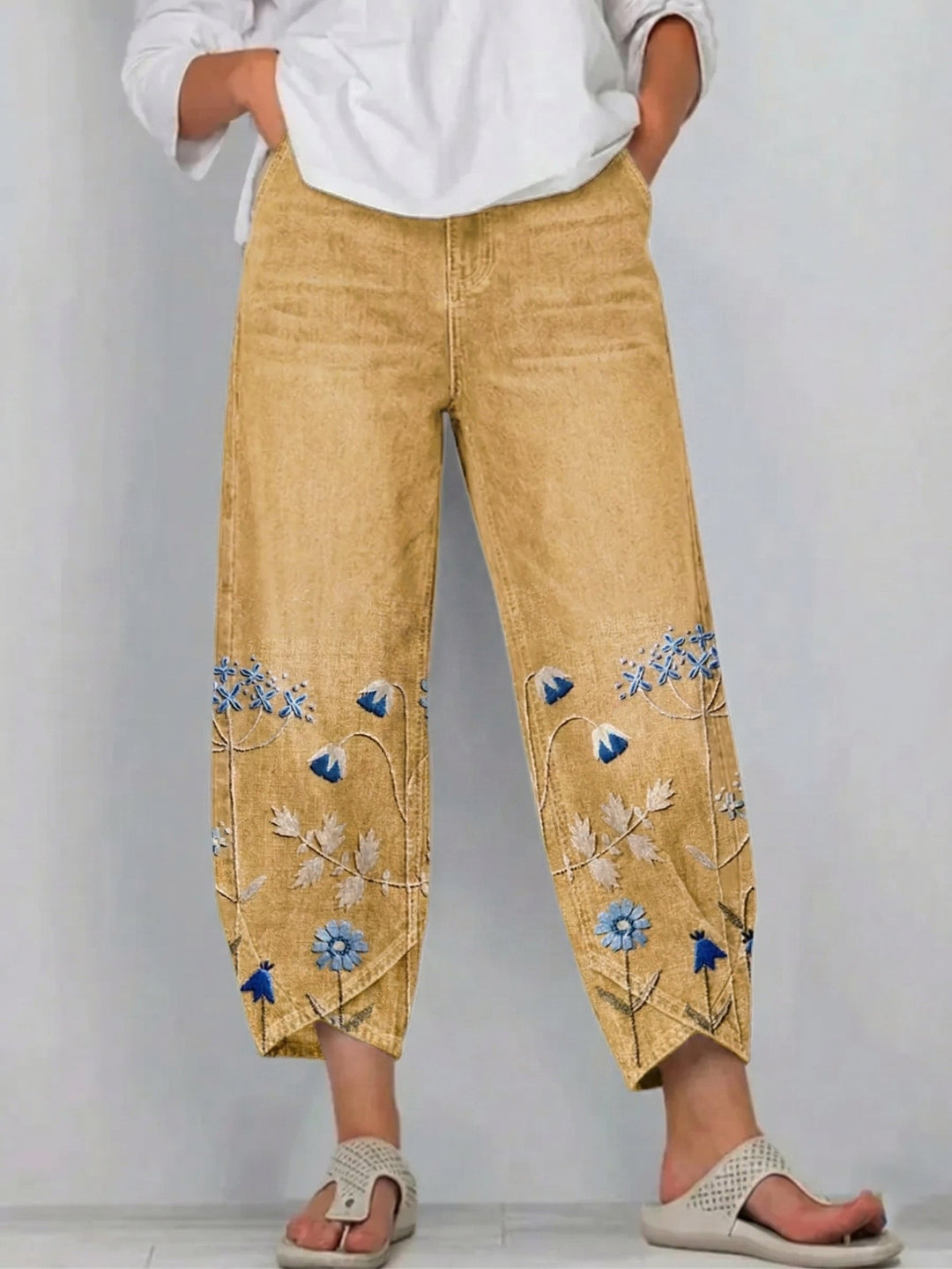 Hazel | Casual Embroidered Pants