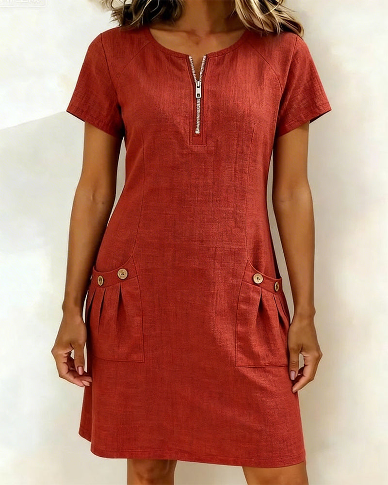 Lina Dress — Natural Elegance for Everyday Wear