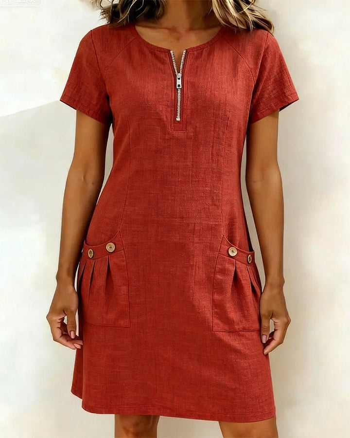 Lina Dress — Natural Elegance for Everyday Wear