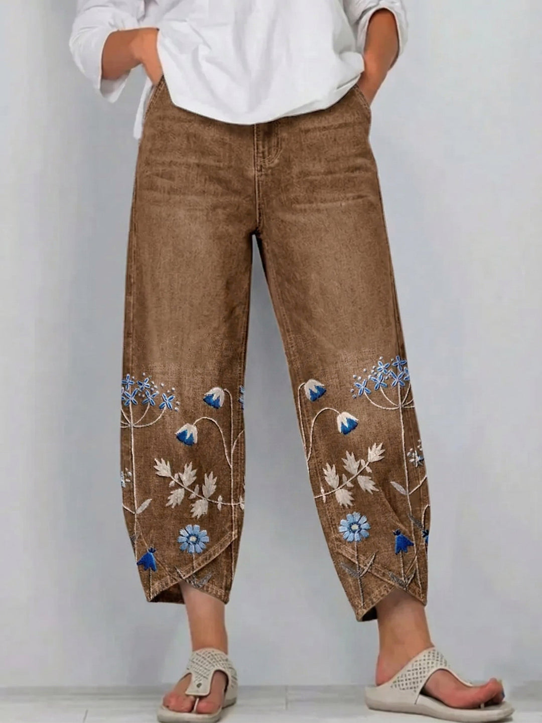 Hazel | Casual Embroidered Pants