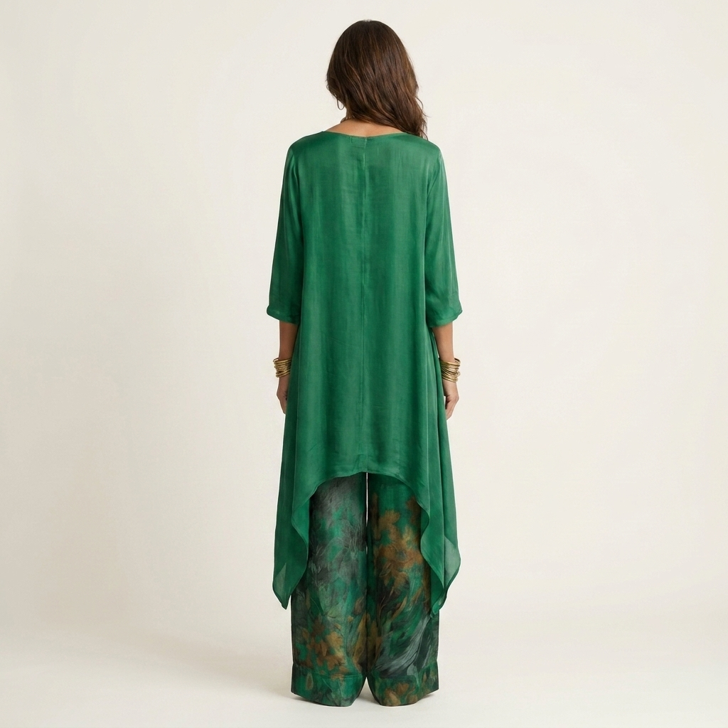 Cariola |Two-Piece Set with Asymmetric Tunic